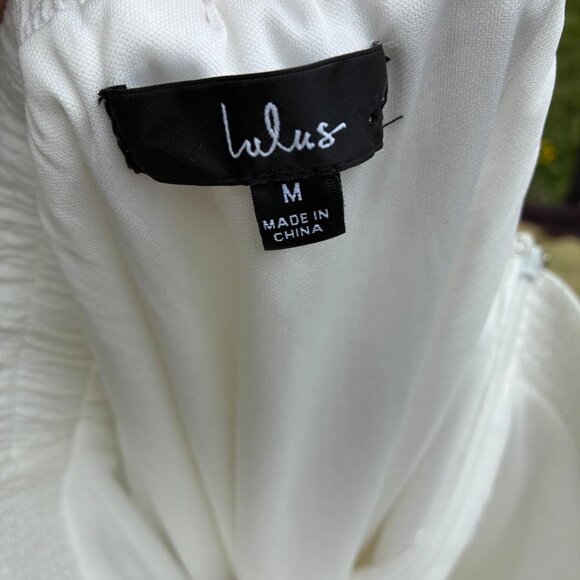 white faux button down a-line skirt - Picture 3 of 4